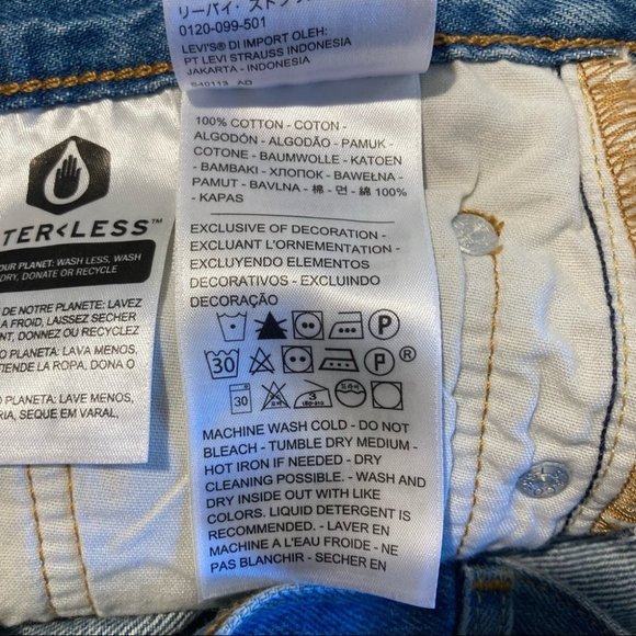 LEVI’S 501  Sz 27 Button Fly Raw Hem 100% Cotton Shorts NWT - Picture 10 of 13